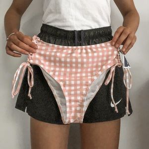 Bikini Bottoms Pink Plaid